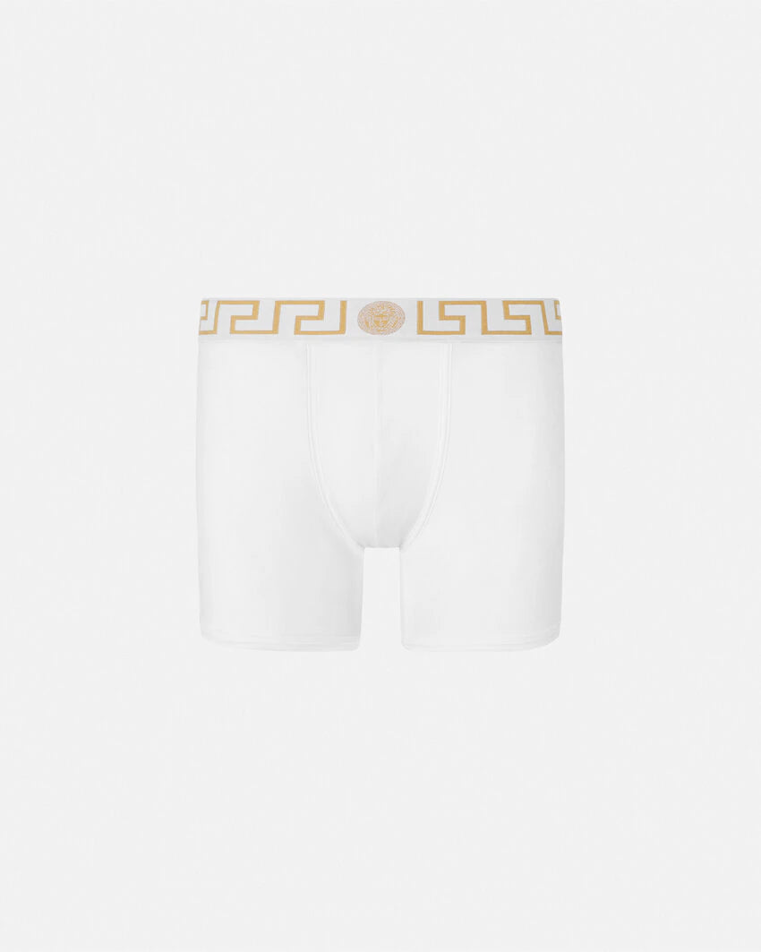 VERSACE GRECA BORDER LONG TRUNKS