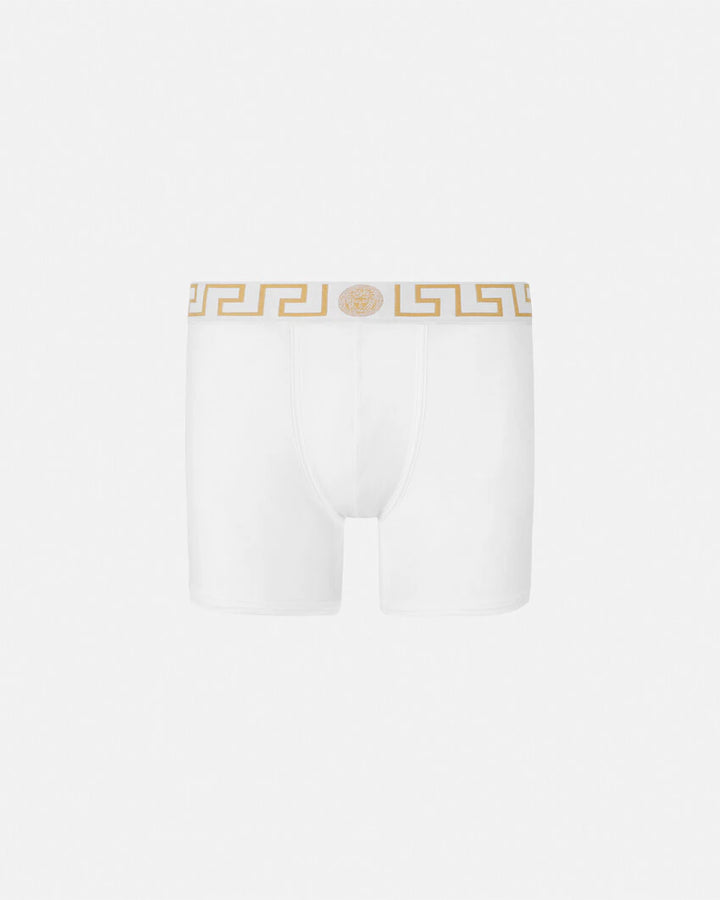VERSACE GRECA BORDER LONG TRUNKS