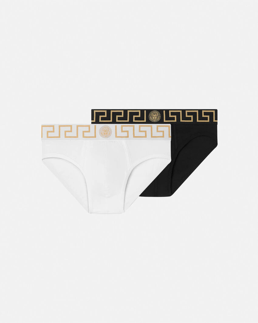 VERSACE GRECA BORDER BRIEFS 2-PACK