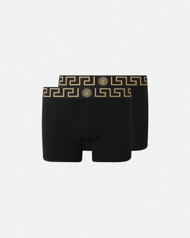VERSACE GRECA BORDER LONG TRUNKS 2-PACK