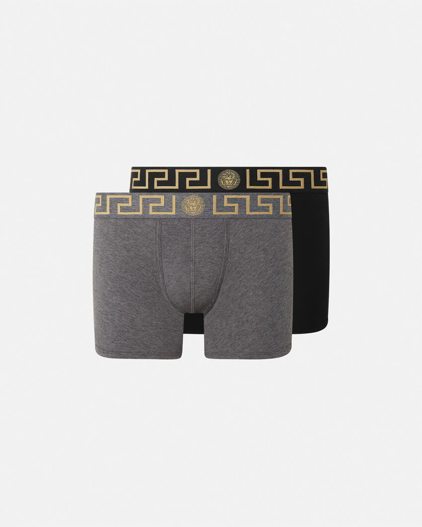 VERSACE GRECA BORDER LONG TRUNKS 2-PACK