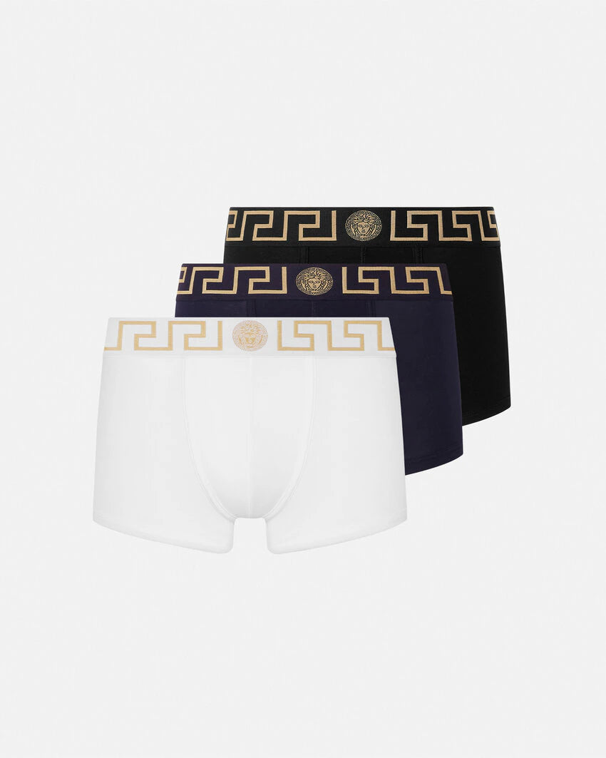 VERSACE GRECA BORDER TRUNKS 3-PACK