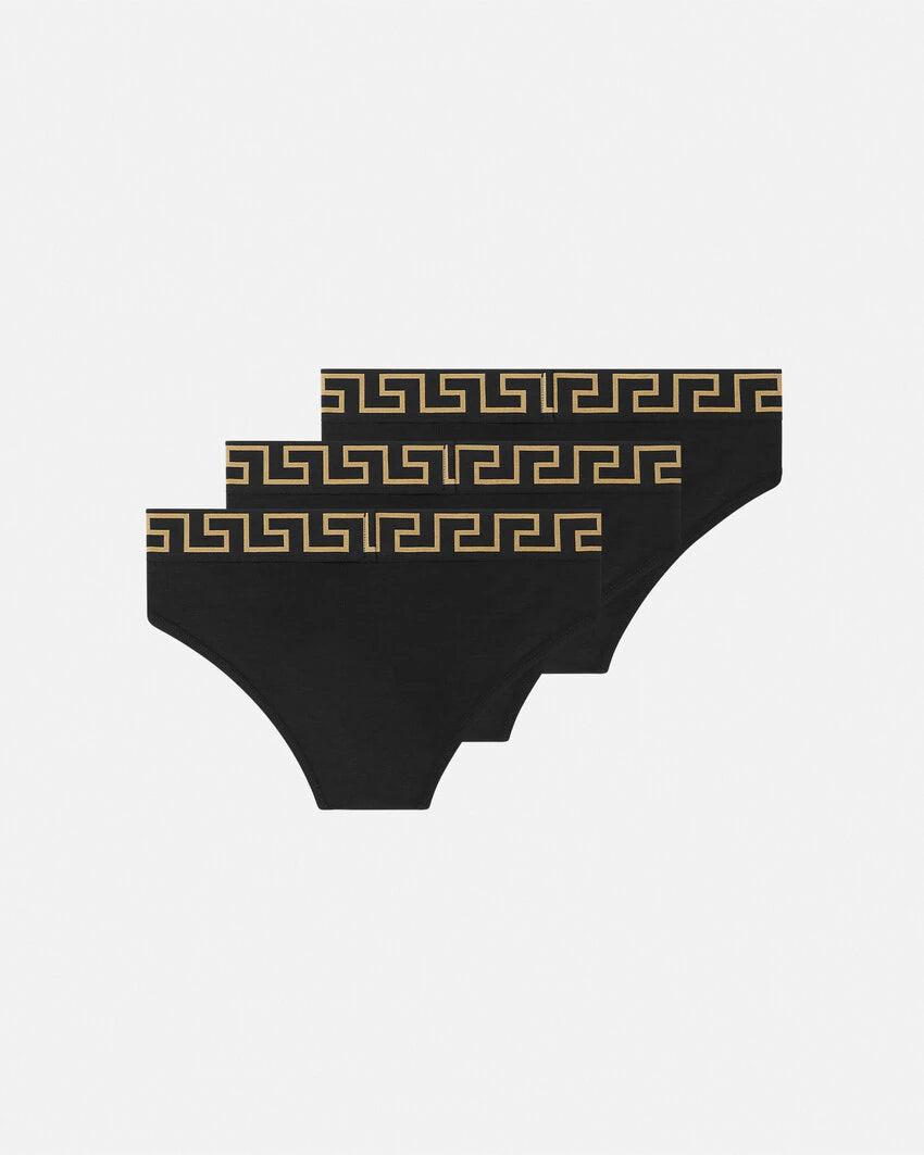 VERSACE GRECA BORDER BRIEFS 3-PACK