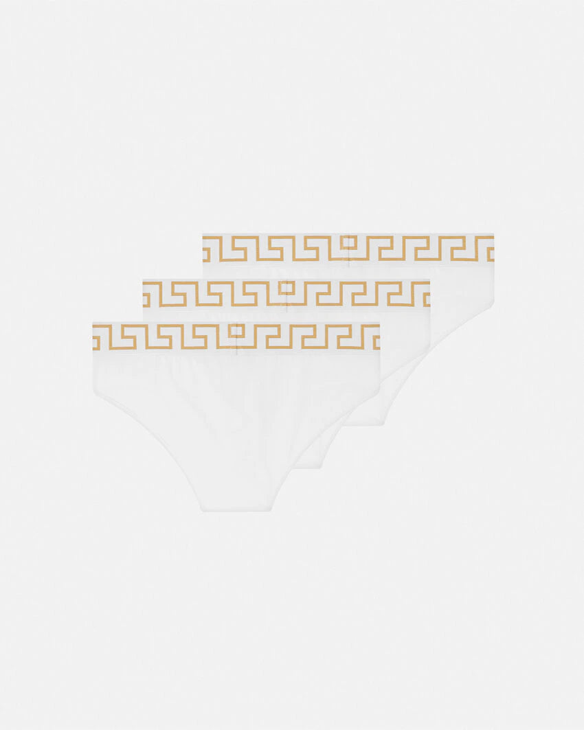 VERSACE GRECA BORDER BRIEFS 3-PACK