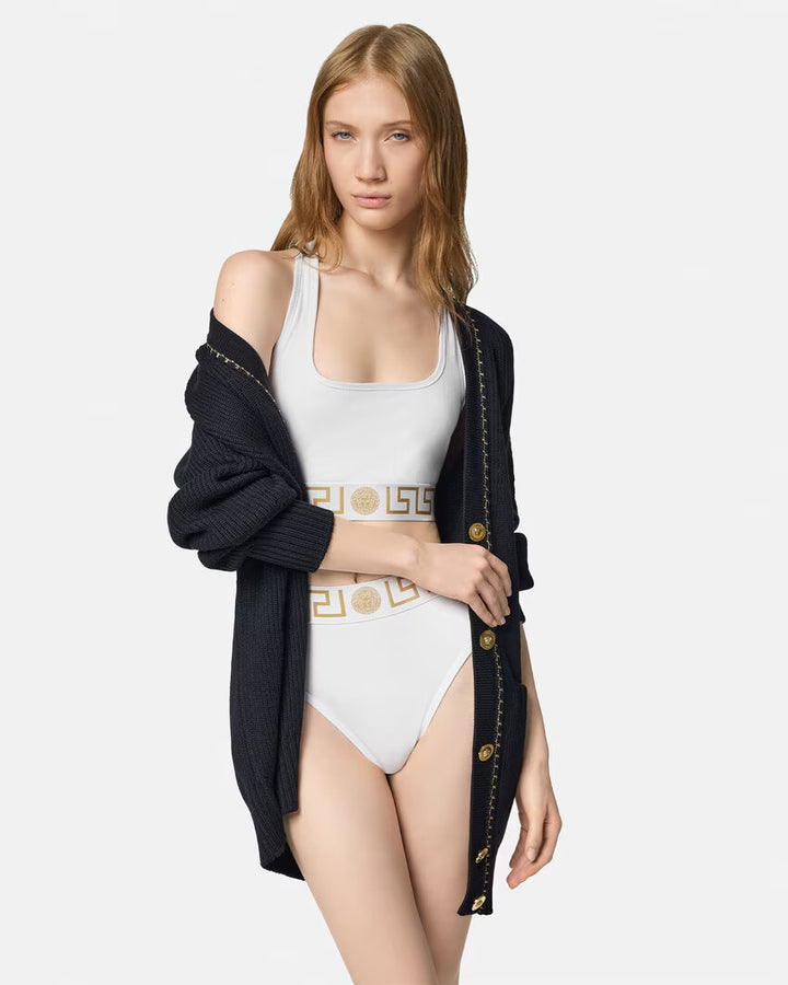 VERSACE Greca Border Scoop Bralette