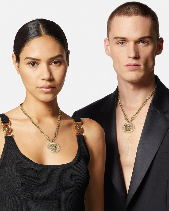 VERSACE CRYSTAL LA MEDUSA NECKLACE