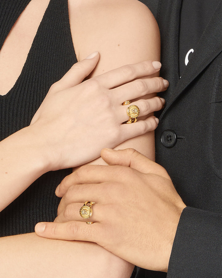VERSACE SAFETY PIN RING
