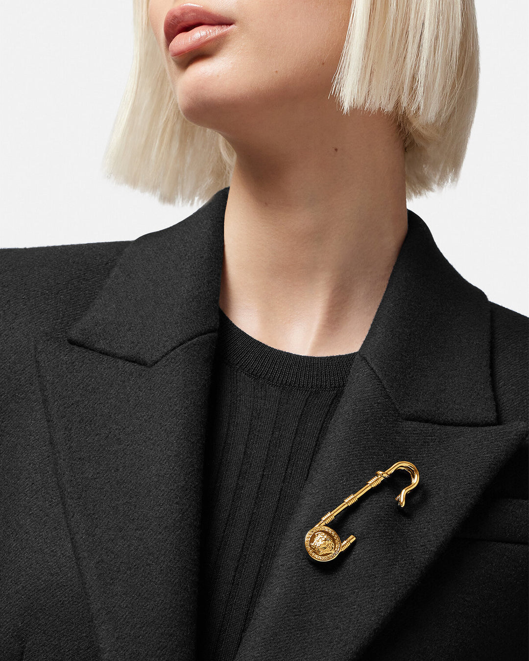 VERSACE SAFETY PIN BROOCH