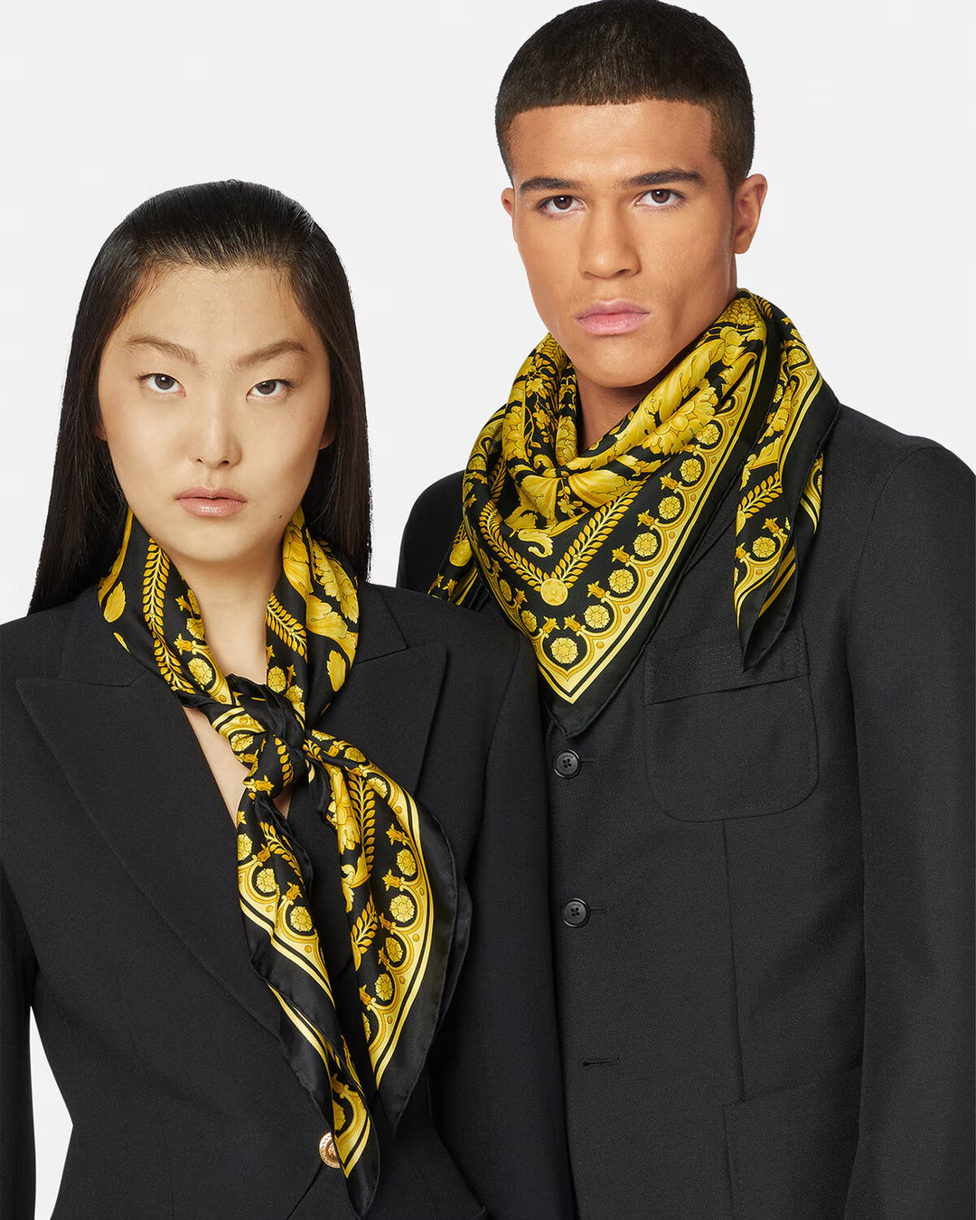VERSACE Barocco Large Silk Foulard 35"