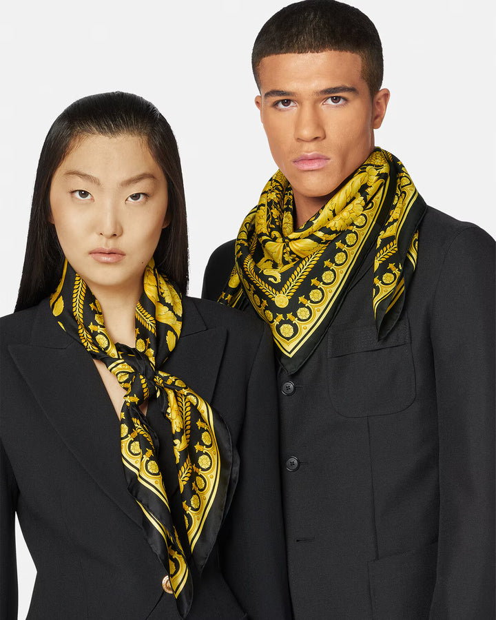 VERSACE Barocco Large Silk Foulard 35"