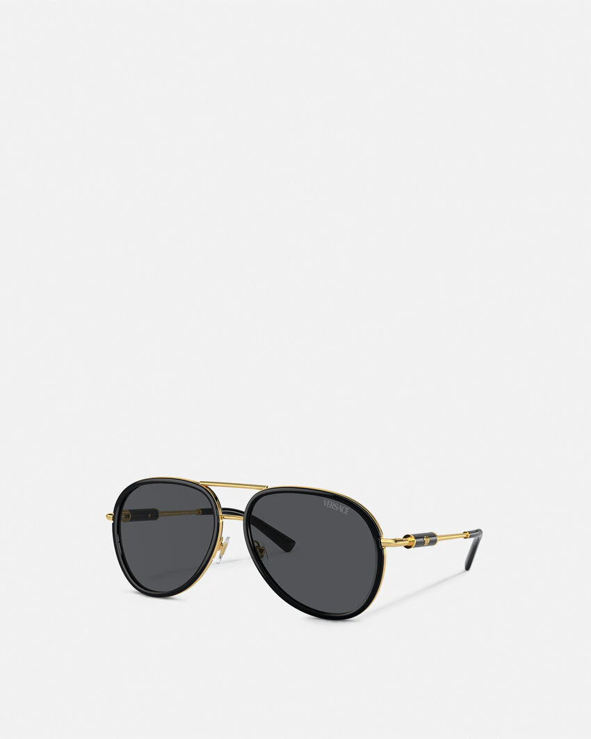 VERSACE MEDUSA ROLLER PILOT SUNGLASSES