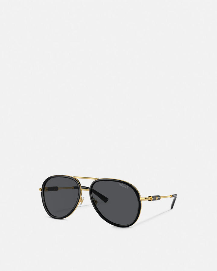 VERSACE MEDUSA ROLLER PILOT SUNGLASSES