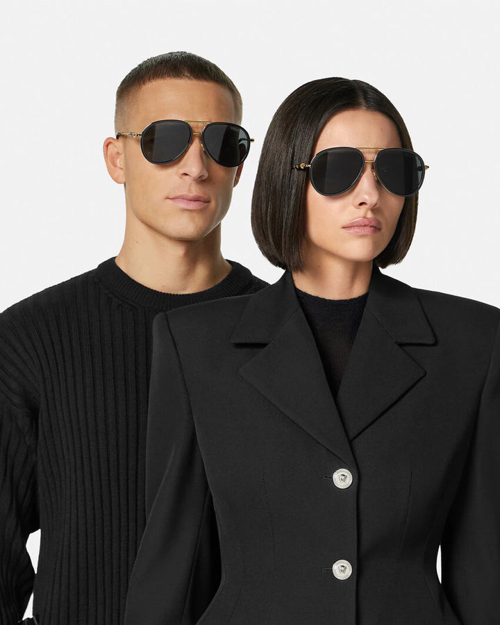 VERSACE MEDUSA ROLLER PILOT SUNGLASSES