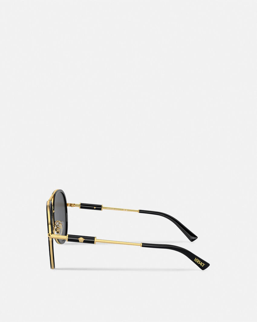 VERSACE MEDUSA ROLLER PILOT SUNGLASSES