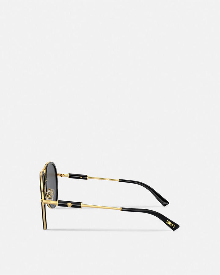 VERSACE MEDUSA ROLLER PILOT SUNGLASSES