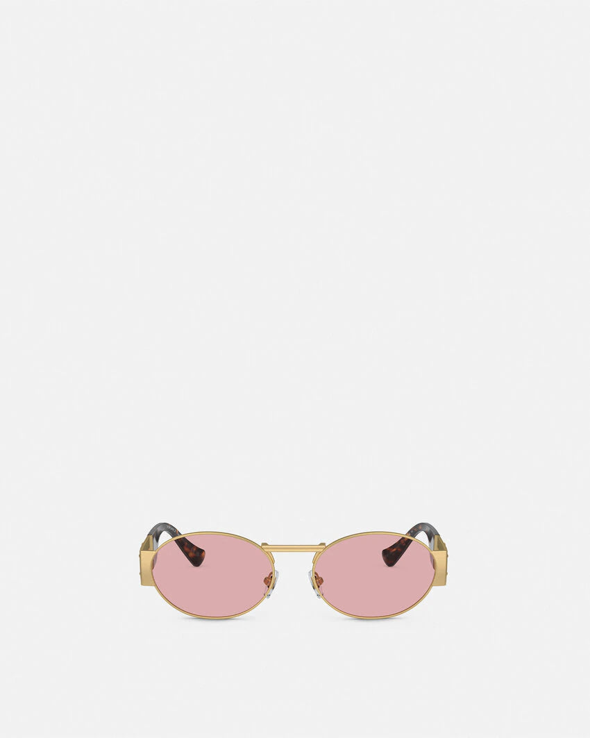 VERSACE MEDUSA DECO OVAL SUNGLASSES