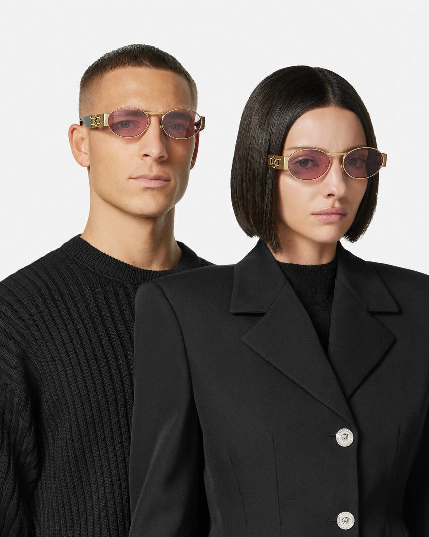 VERSACE MEDUSA DECO OVAL SUNGLASSES