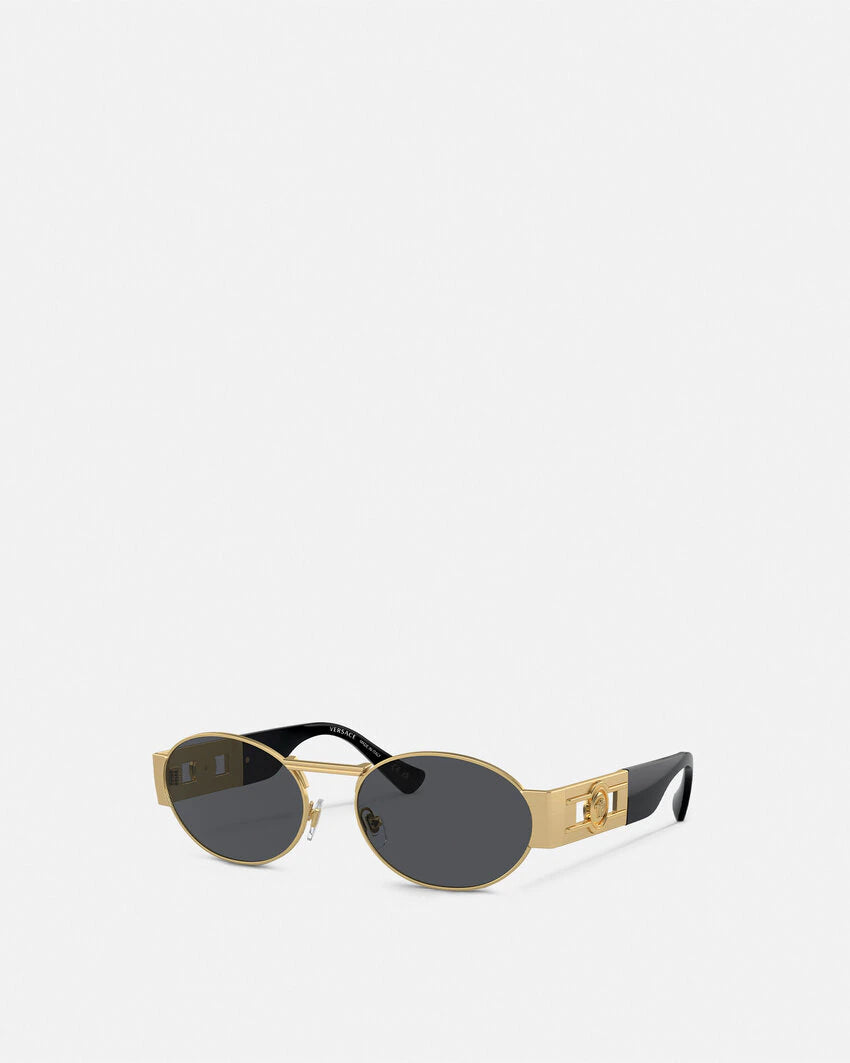 VERSACE MEDUSA DECO OVAL SUNGLASSES
