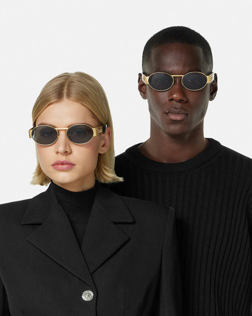 VERSACE MEDUSA DECO OVAL SUNGLASSES