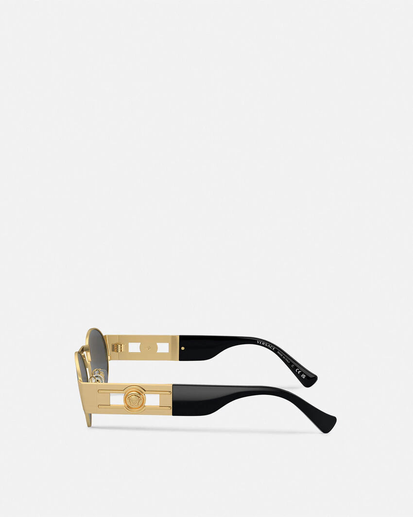 VERSACE MEDUSA DECO OVAL SUNGLASSES