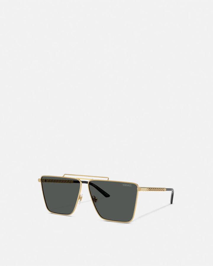VERSACE TUBULAR GRECA SUNGLASSES