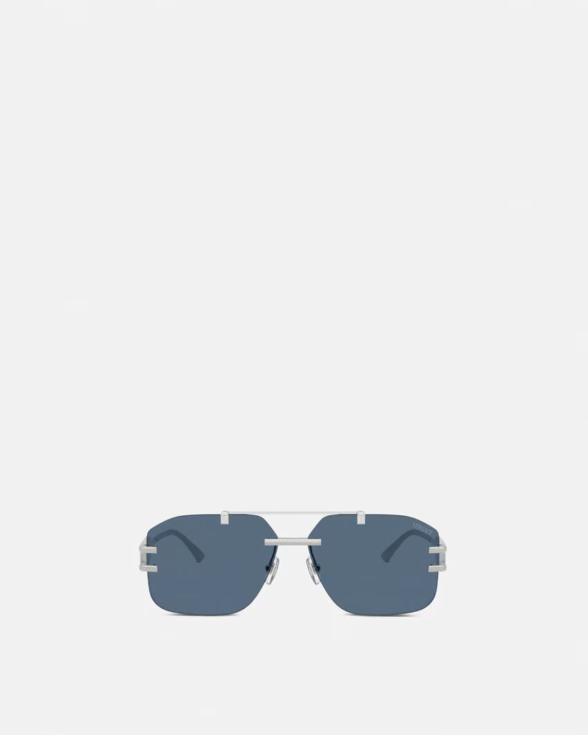 VERSACE Damier Plaque Sunglasses