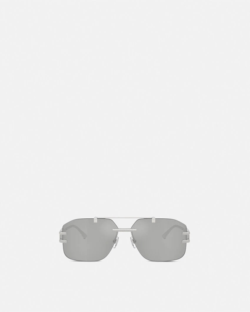 VERSACE DAMIER PLAQUE SUNGLASSES