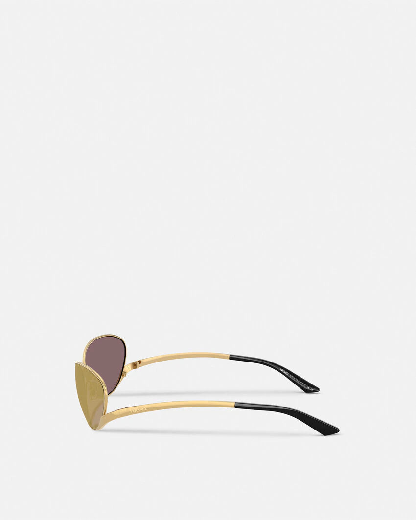 VERSACE SIGNATURE OVAL SUNGLASSES