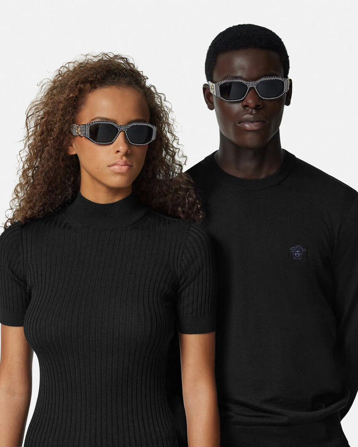 VERSACE CRYSTAL MEDUSA BIGGIE SUNGLASSES