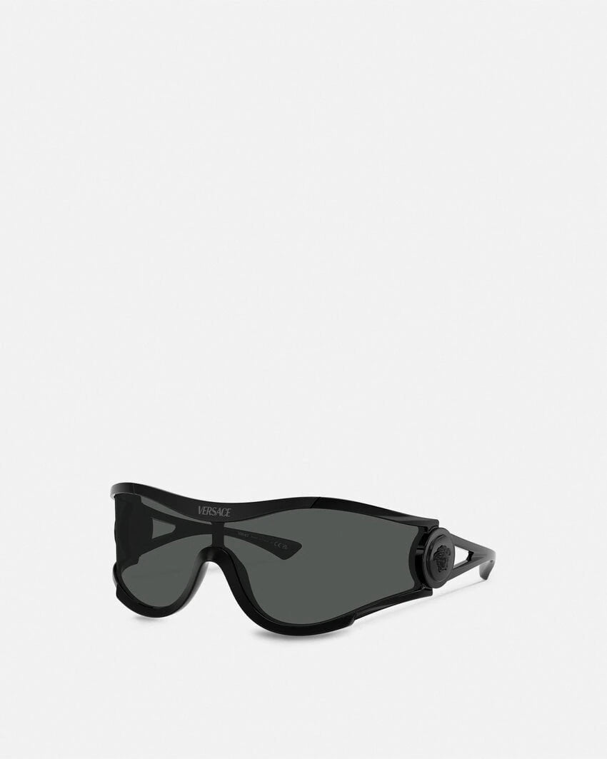 VERSACE MEDUSA MEDALLION SHIELD SUNGLASSES