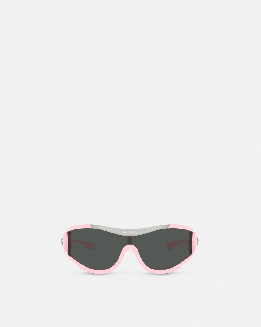 VERSACE MEDUSA MEDALLION SHIELD SUNGLASSES