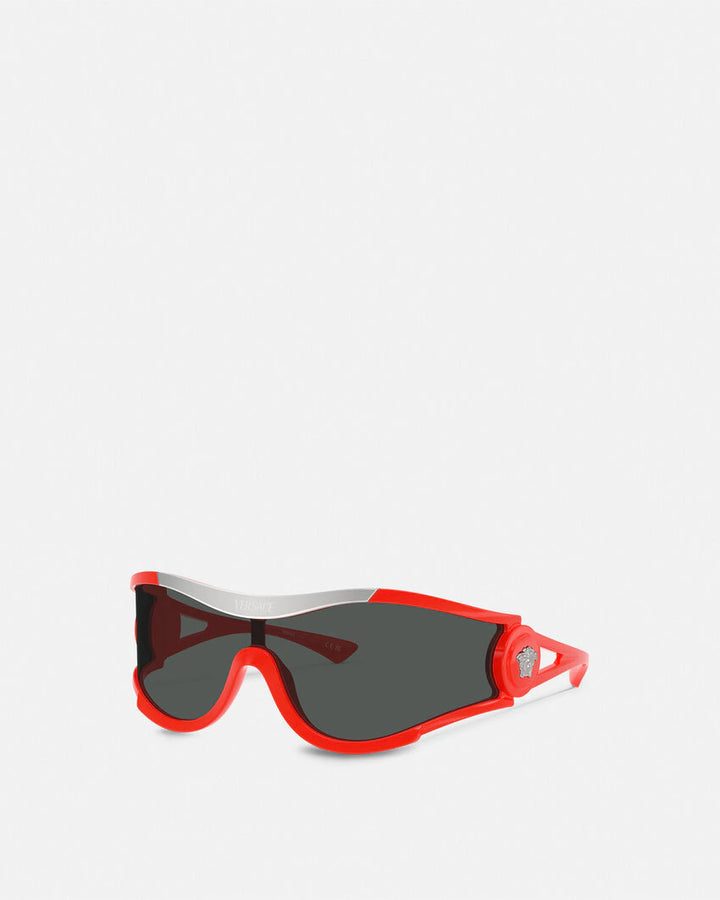 VERSACE MEDUSA MEDALLION SHIELD SUNGLASSES