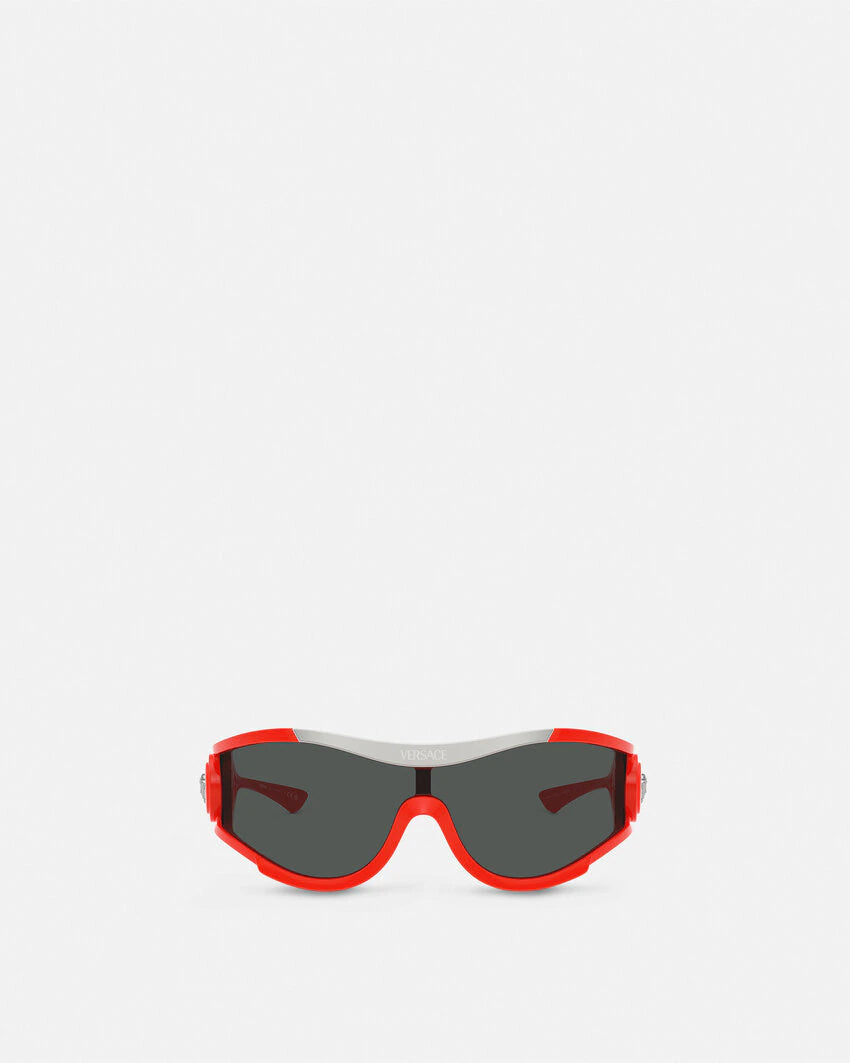 VERSACE MEDUSA MEDALLION SHIELD SUNGLASSES