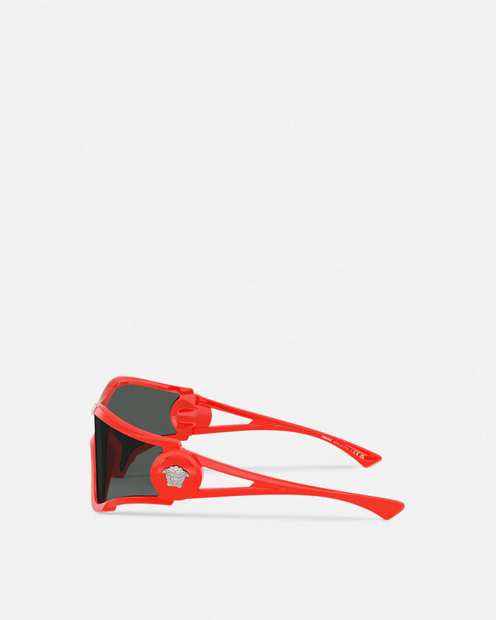 VERSACE MEDUSA MEDALLION SHIELD SUNGLASSES