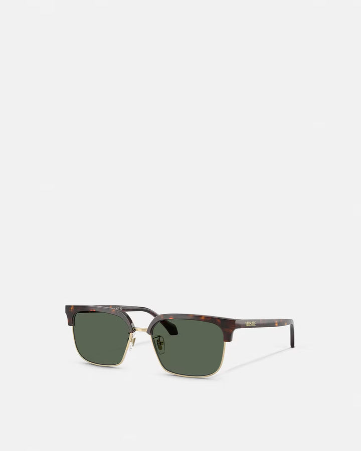 VERSACE Signature Low-Bridge Squared Sunglasses