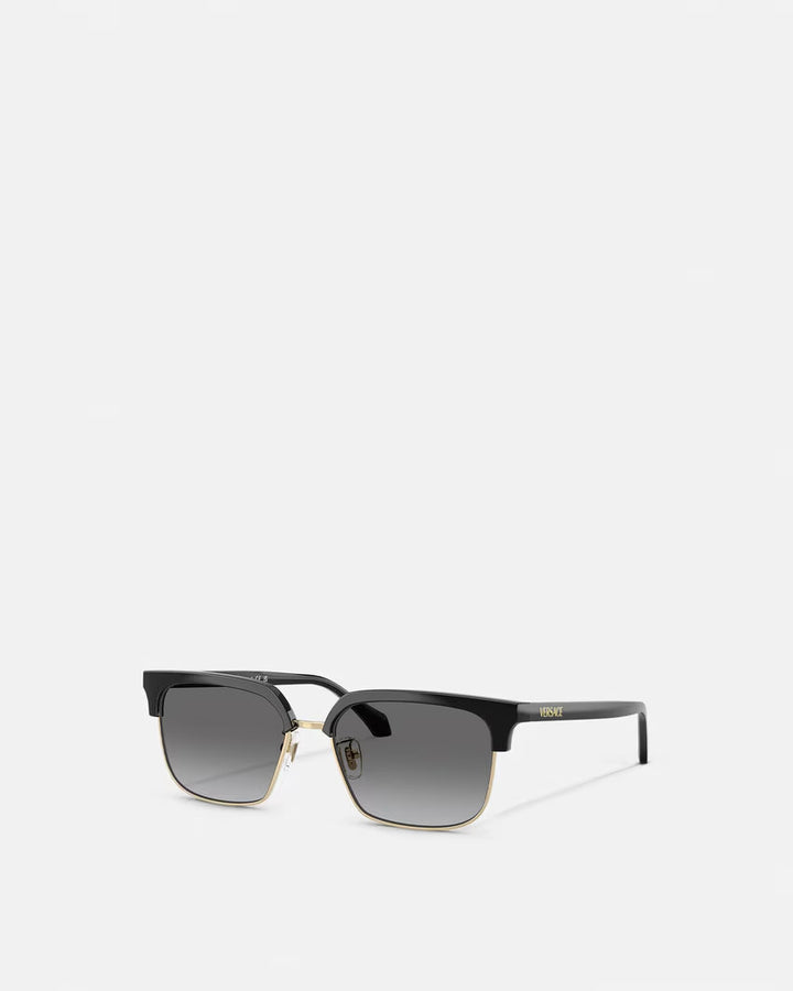 VERSACE Signature Low-Bridge Squared Sunglasses