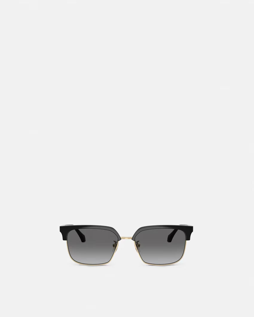 VERSACE Signature Low-Bridge Squared Sunglasses