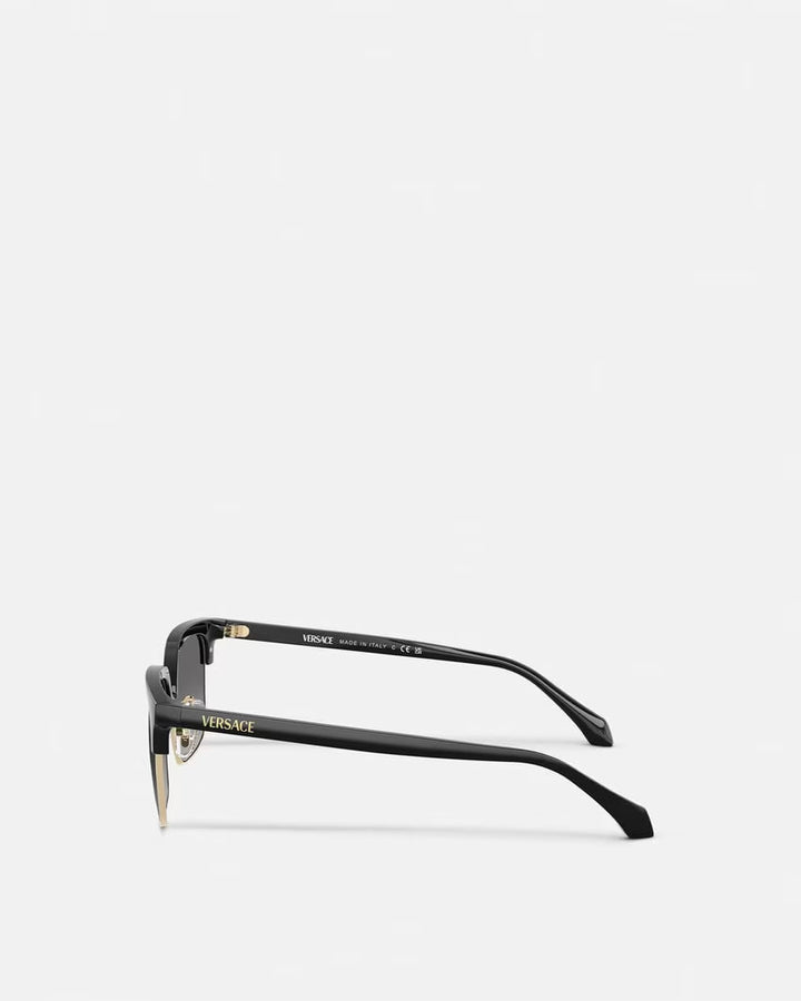 VERSACE Signature Low-Bridge Squared Sunglasses