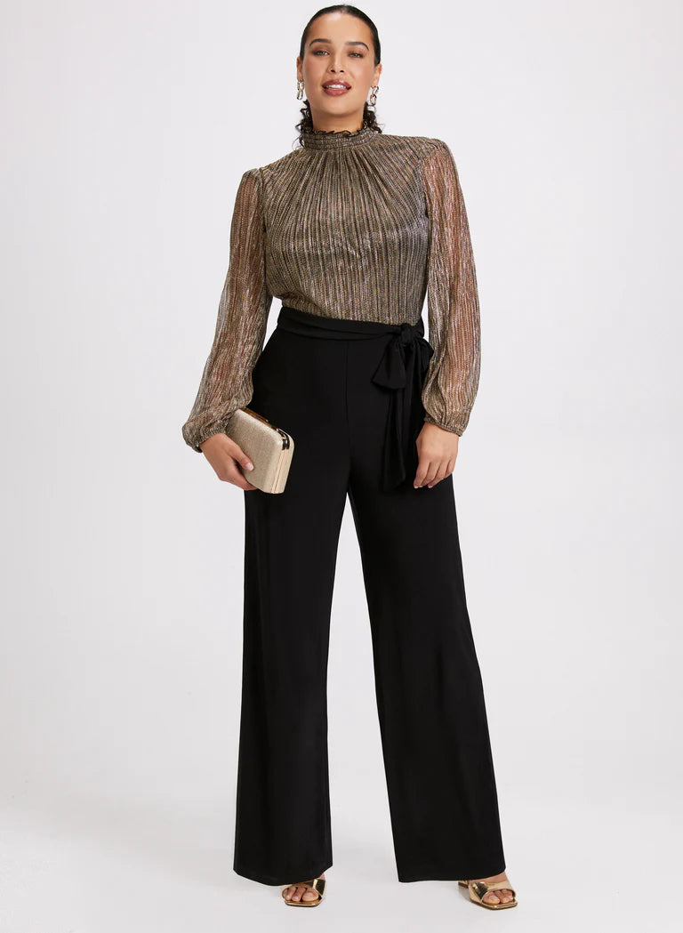 LAURA Metallic Illusion Jumpsuit
