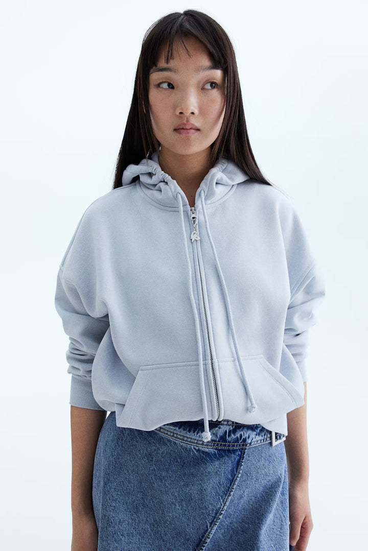 H&M Oversized Hooded Jacket with Motif