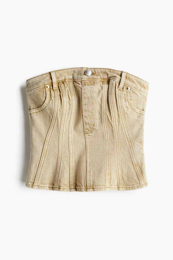 H&M DENIM BUSTIER