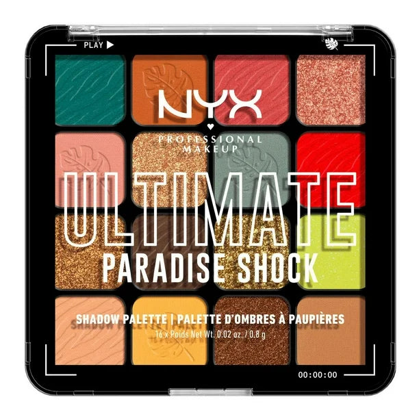 NYX PROFESSIONAL MAKEUP, Ultimate Shadow Palette, 16-shade Eyeshadow Palette, Vegan Formula - Warm Neutrals, Pro-Level Eyeshadow Palette