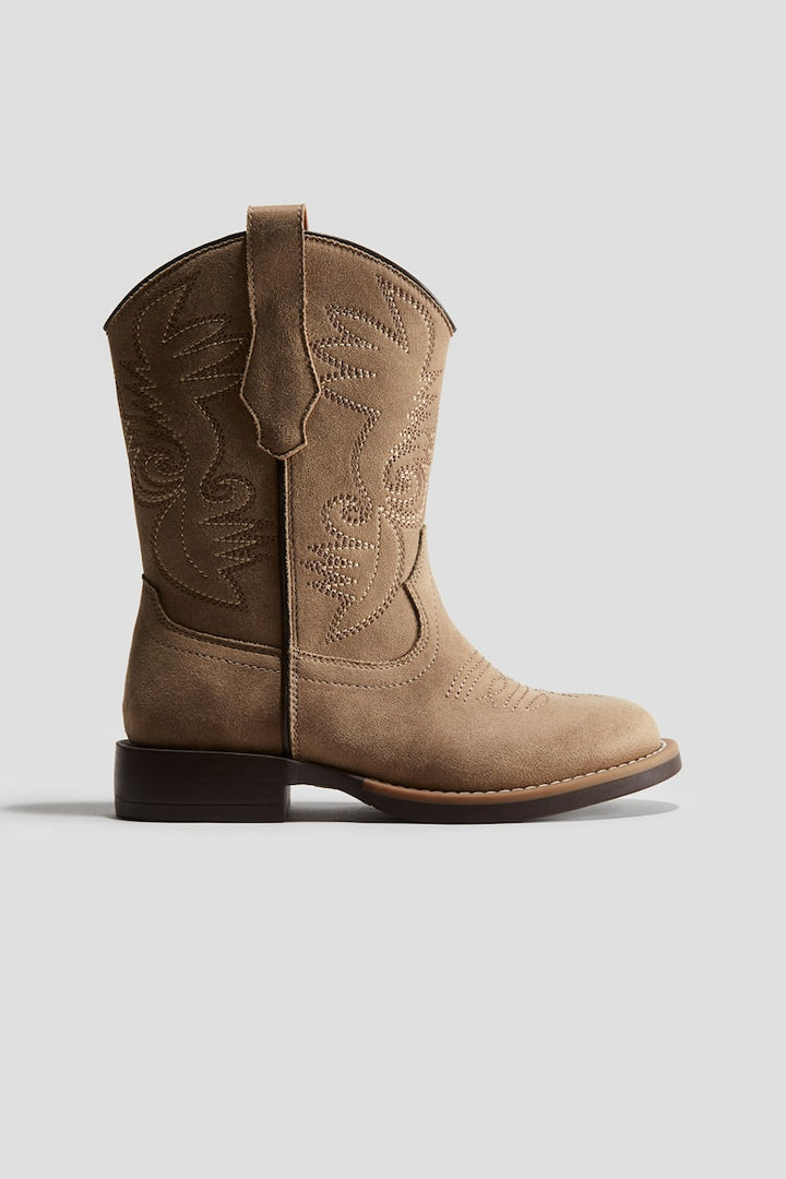 H&M Napped Cowboy Boots