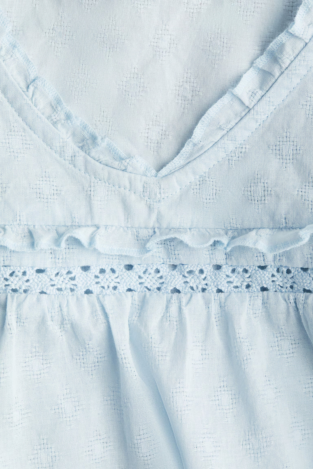 H&M Ruffle-Trimmed Cotton Blouse