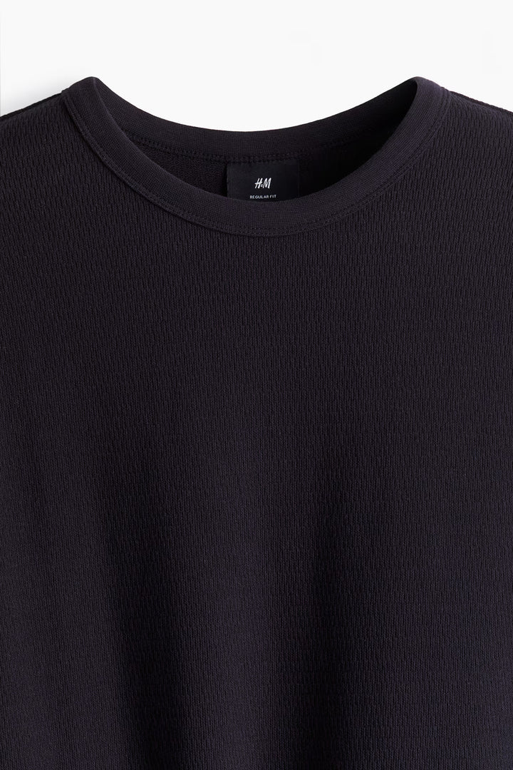 H&M Regular Fit Waffled T-Shirt