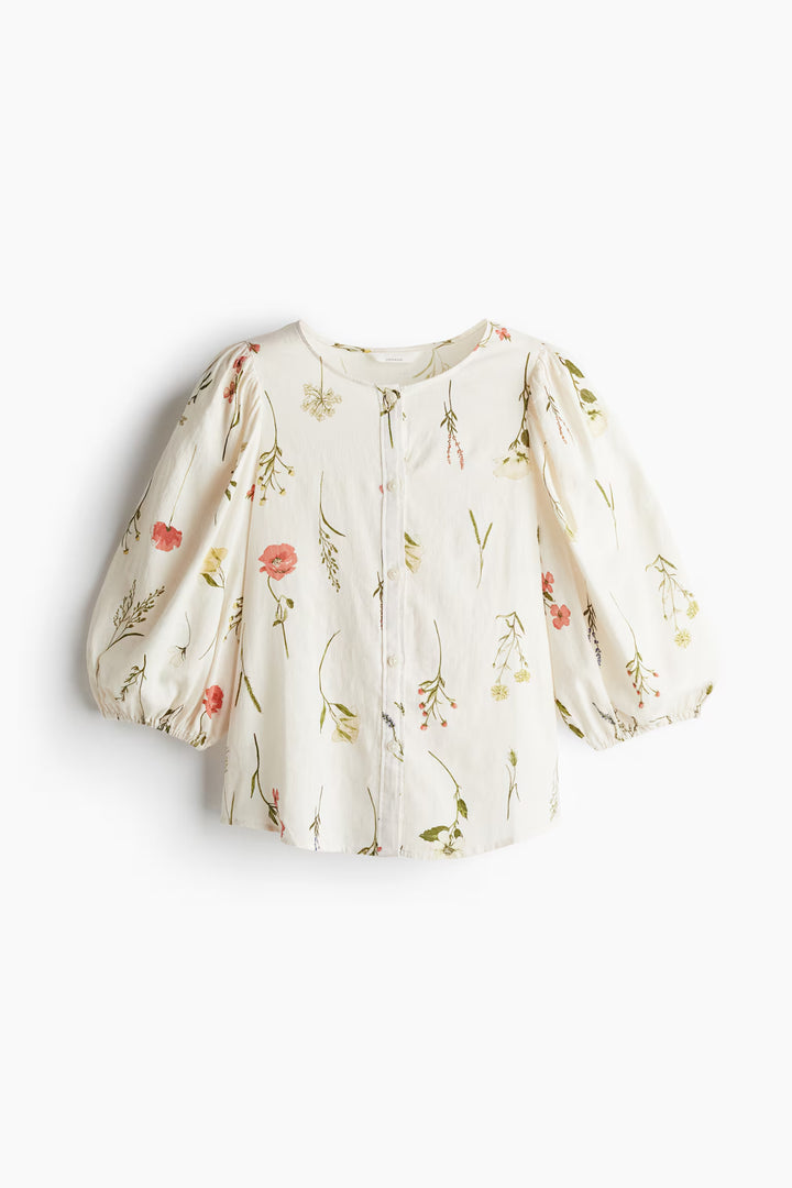 H&M Linen-Blend Blouse