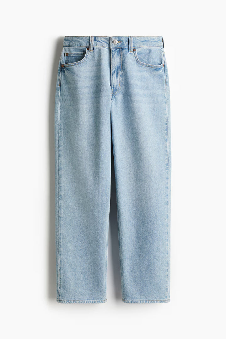 H&M High Rise Slim Straight Ankle Jeans