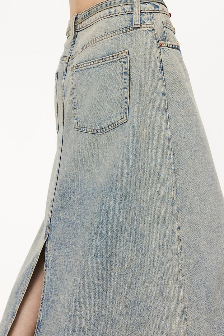 H&M Feather Soft Denim Skirt