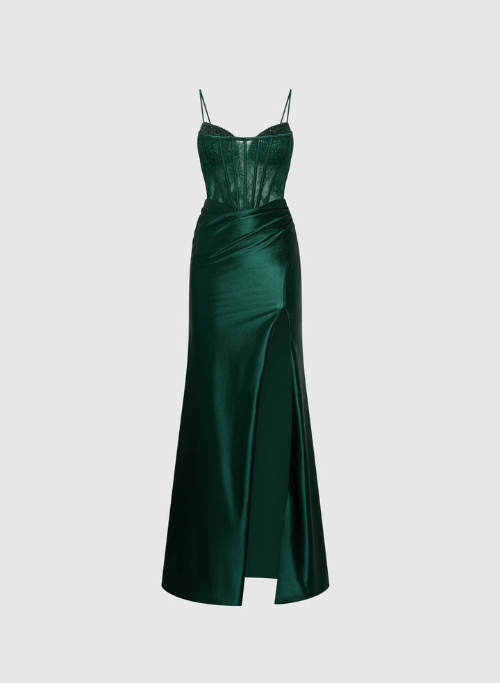 LAURA Lace Corset Maxi Dress