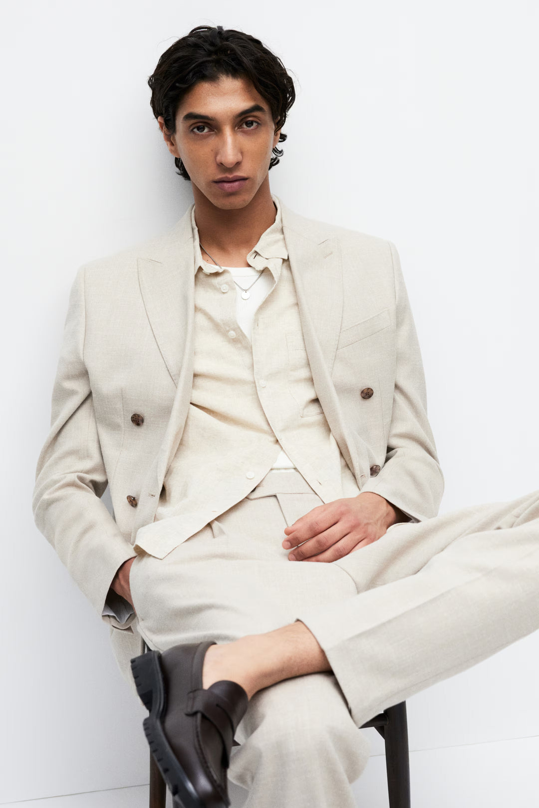 H&M Regular Fit Double-Breasted Jacket